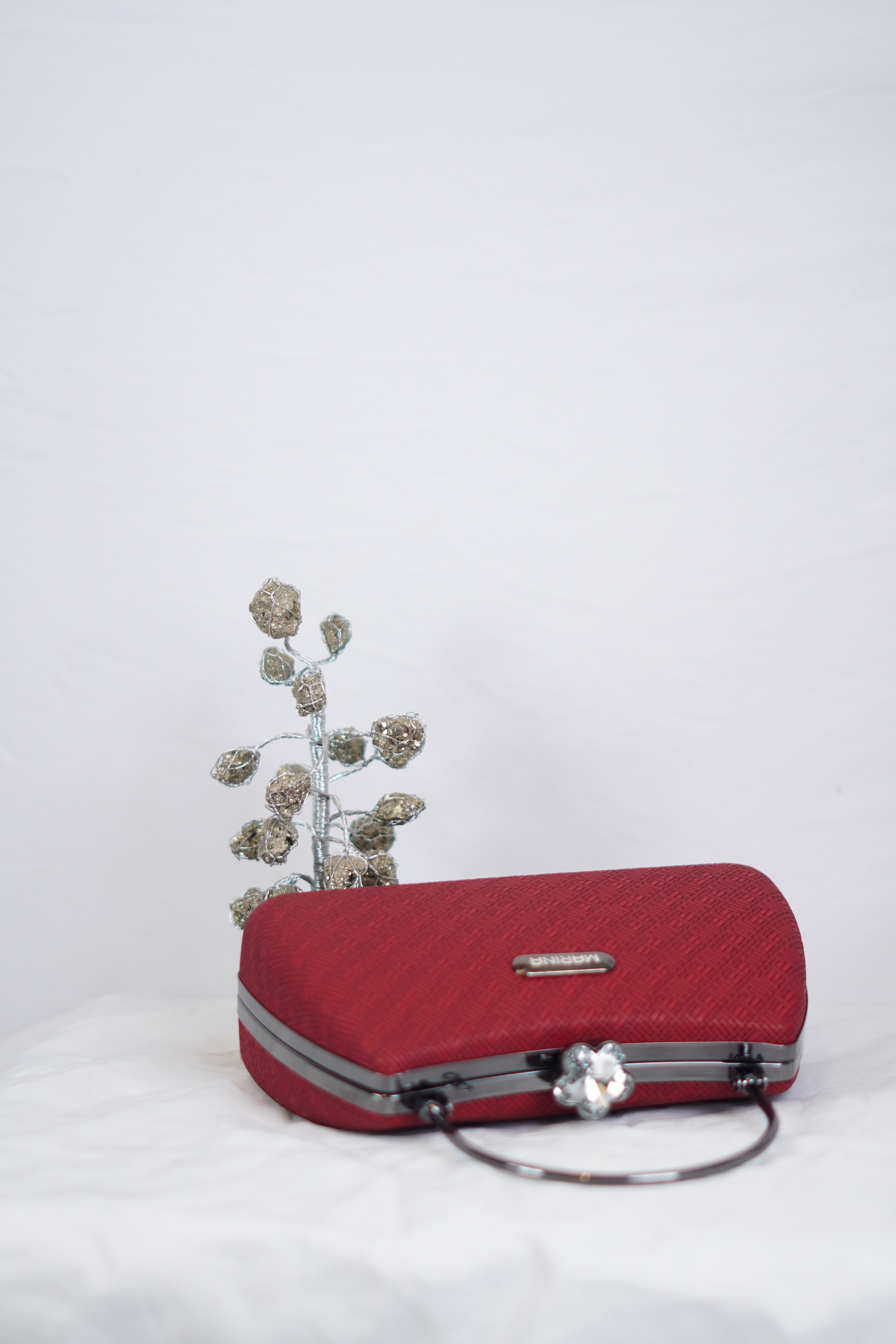 Maroon Structured Handbag (Marina Design)