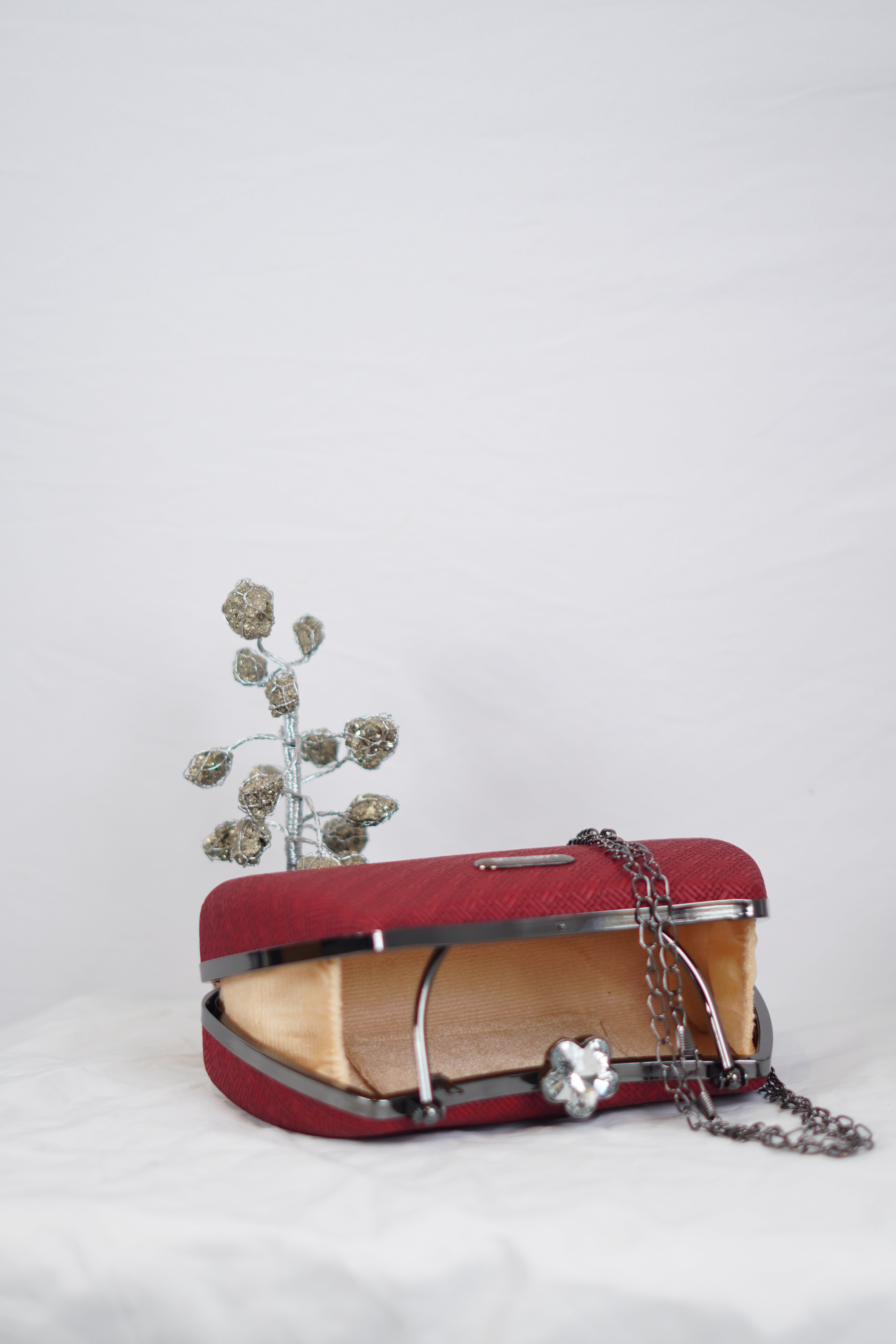 Maroon Structured Handbag (Marina Design)