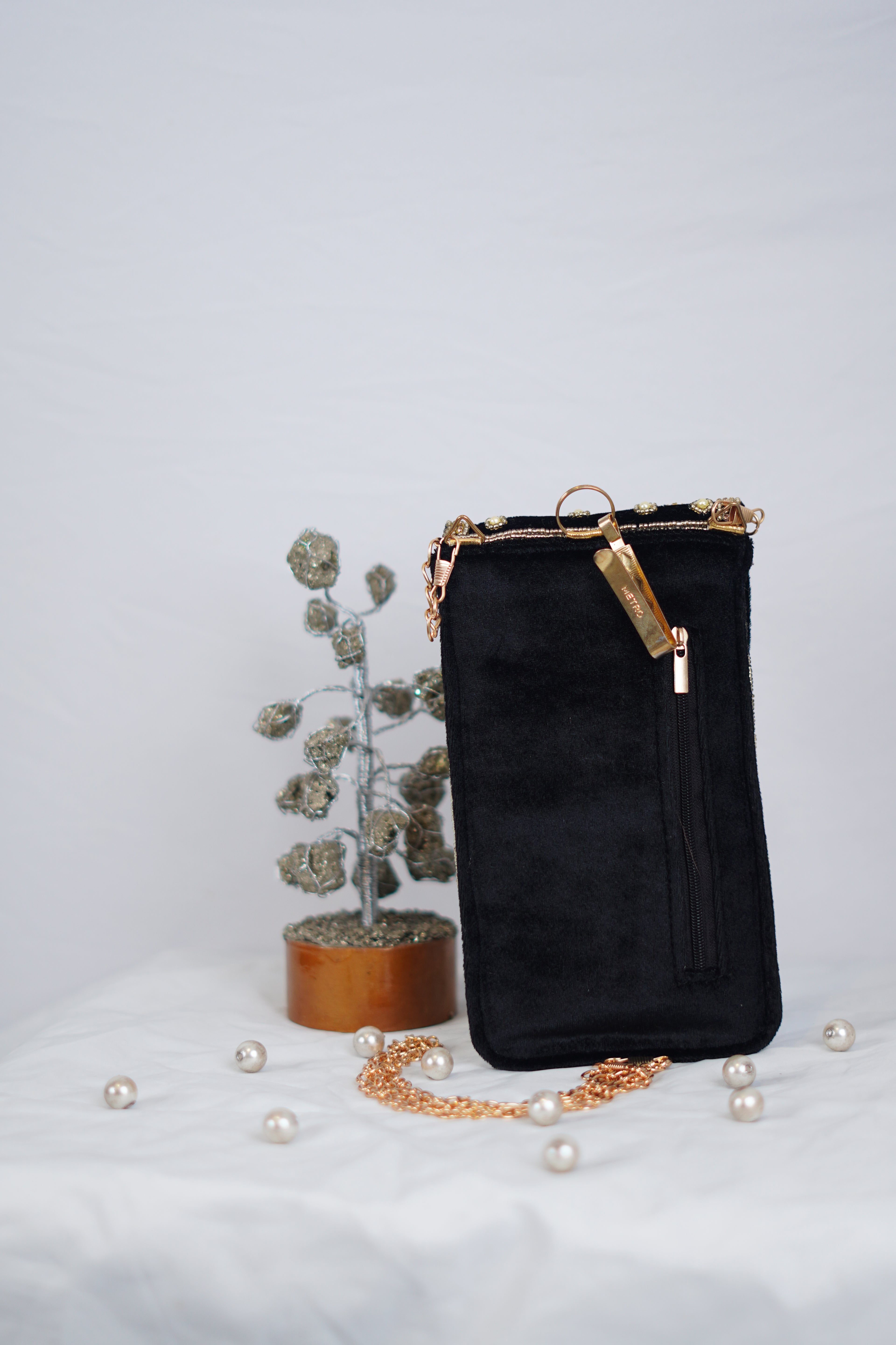 Multi color Stone Studded Mobile Pouch