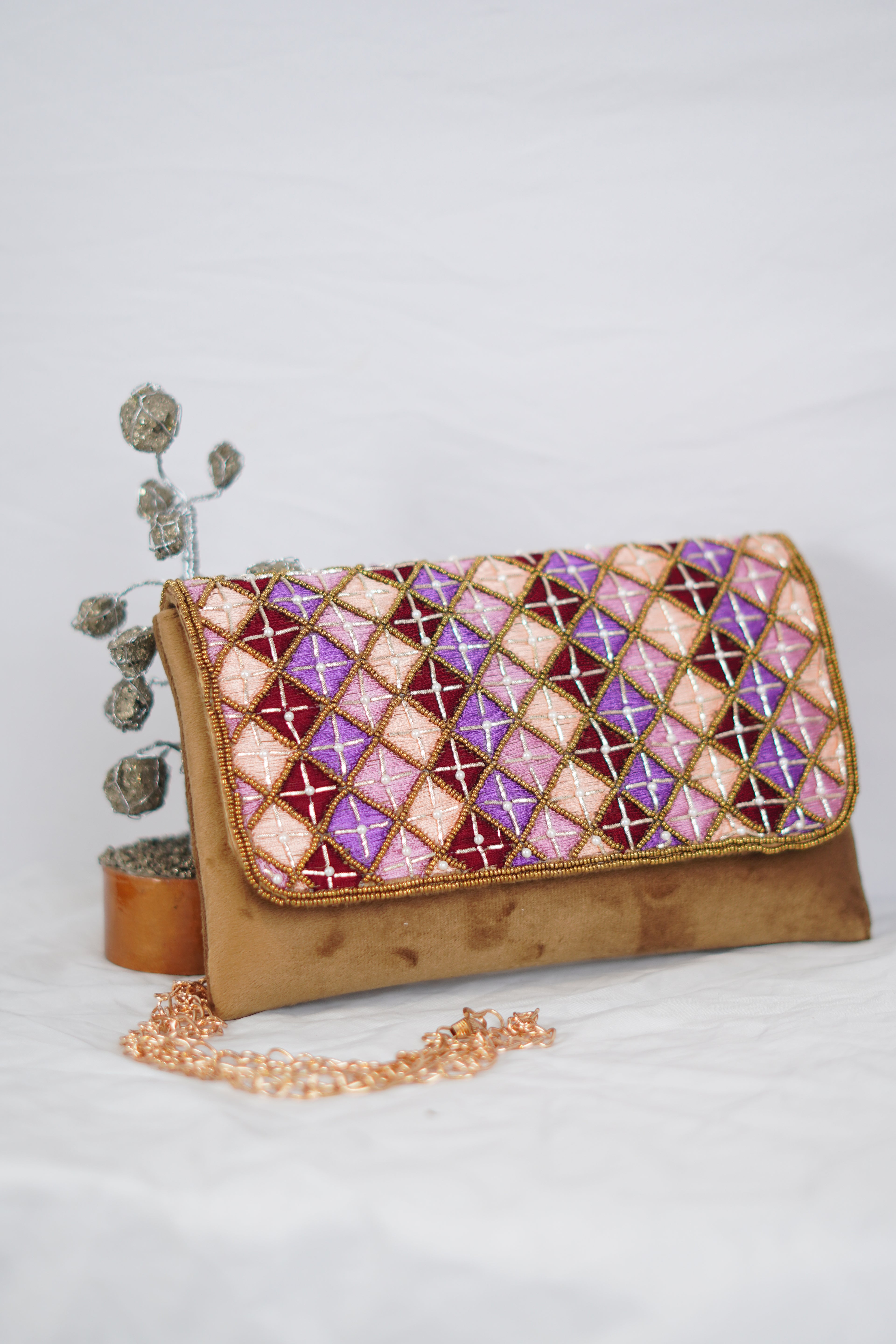 Embellished Envelope clutch