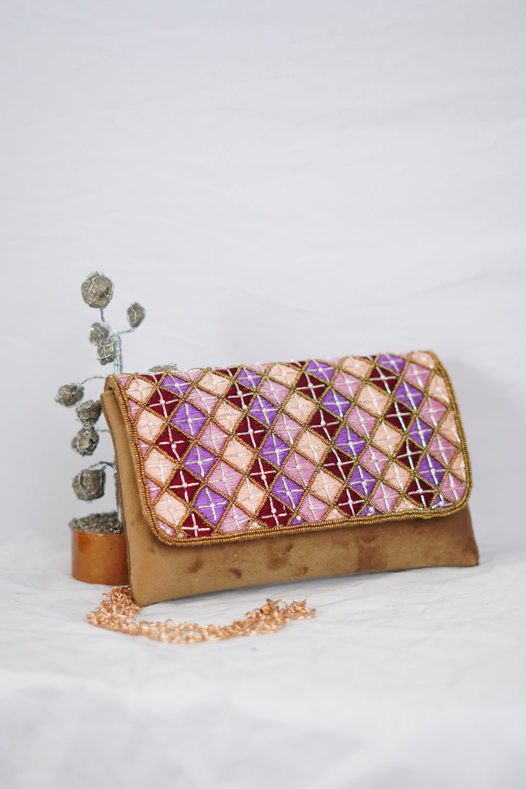 Embellished Envelope clutch