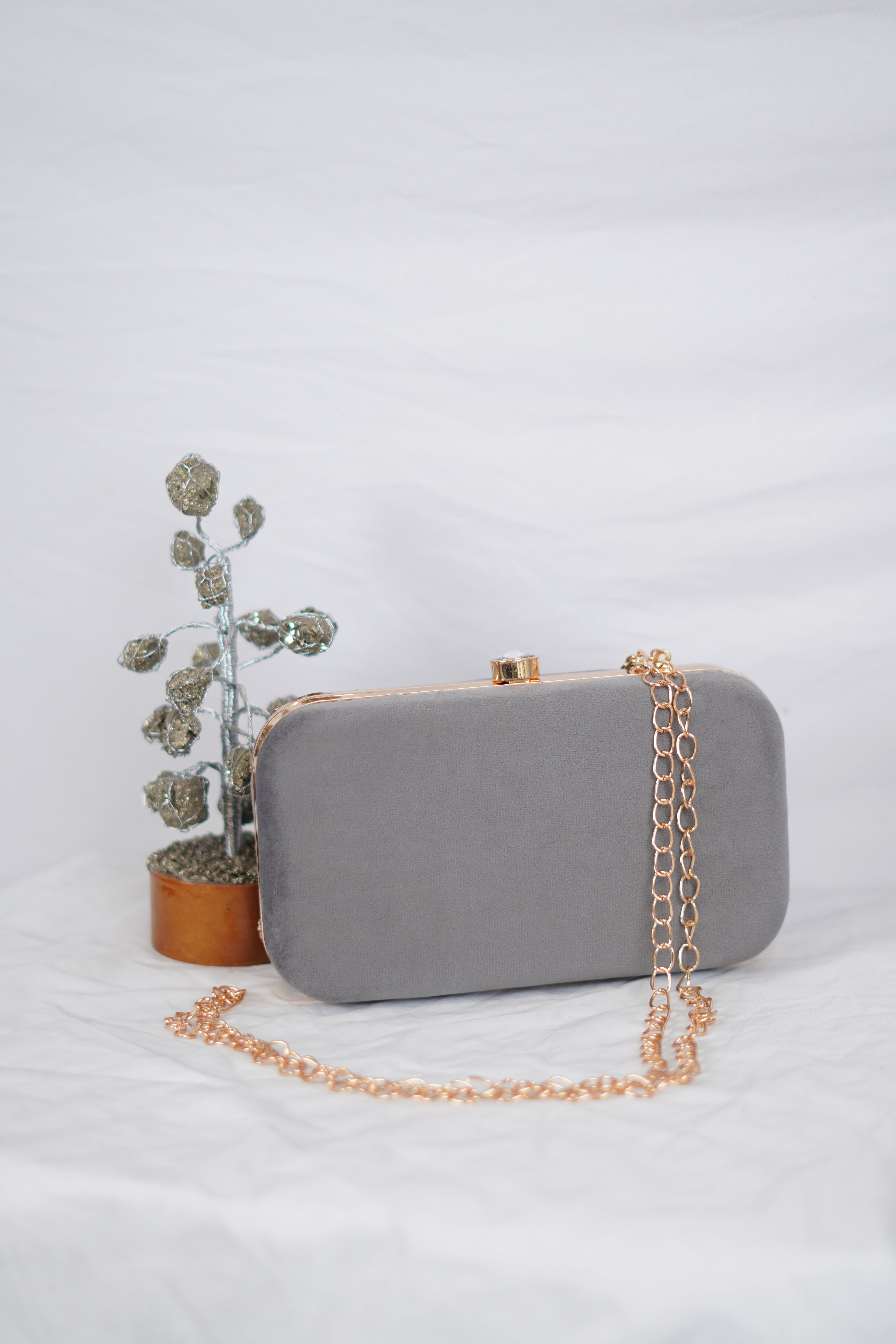 Peacock Clutch, grey
