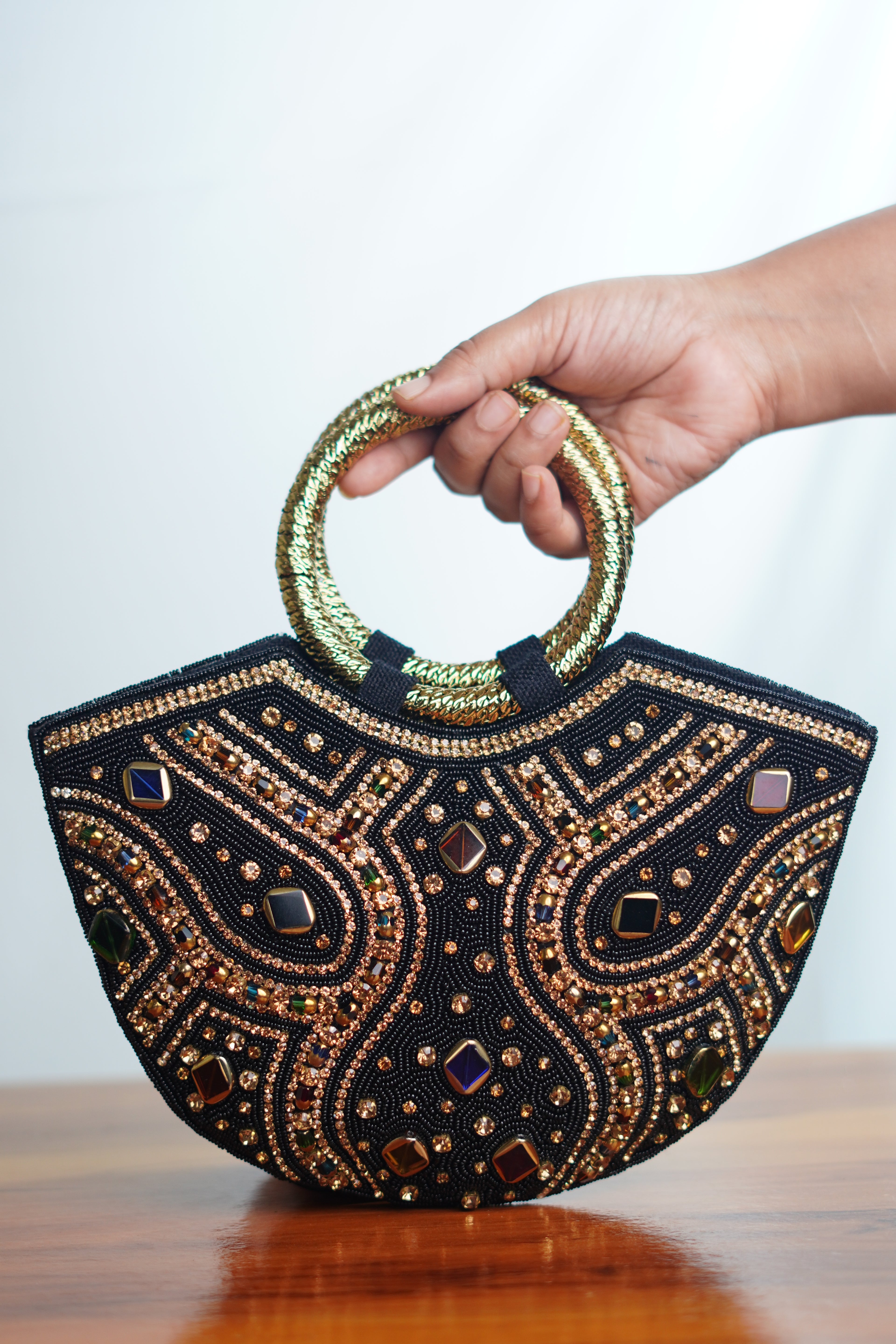 Basket Shaped bag , black