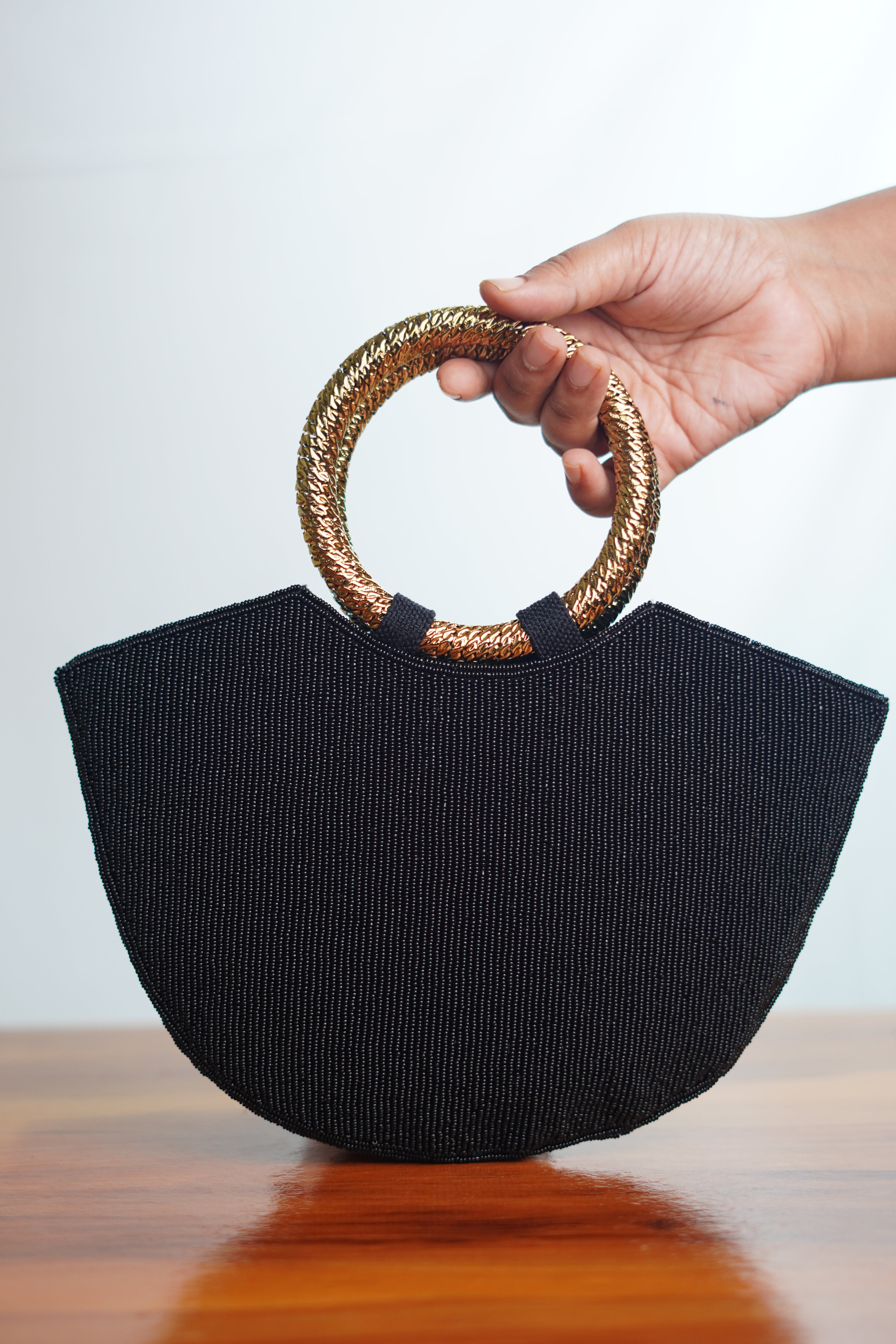 Basket Shaped bag , black