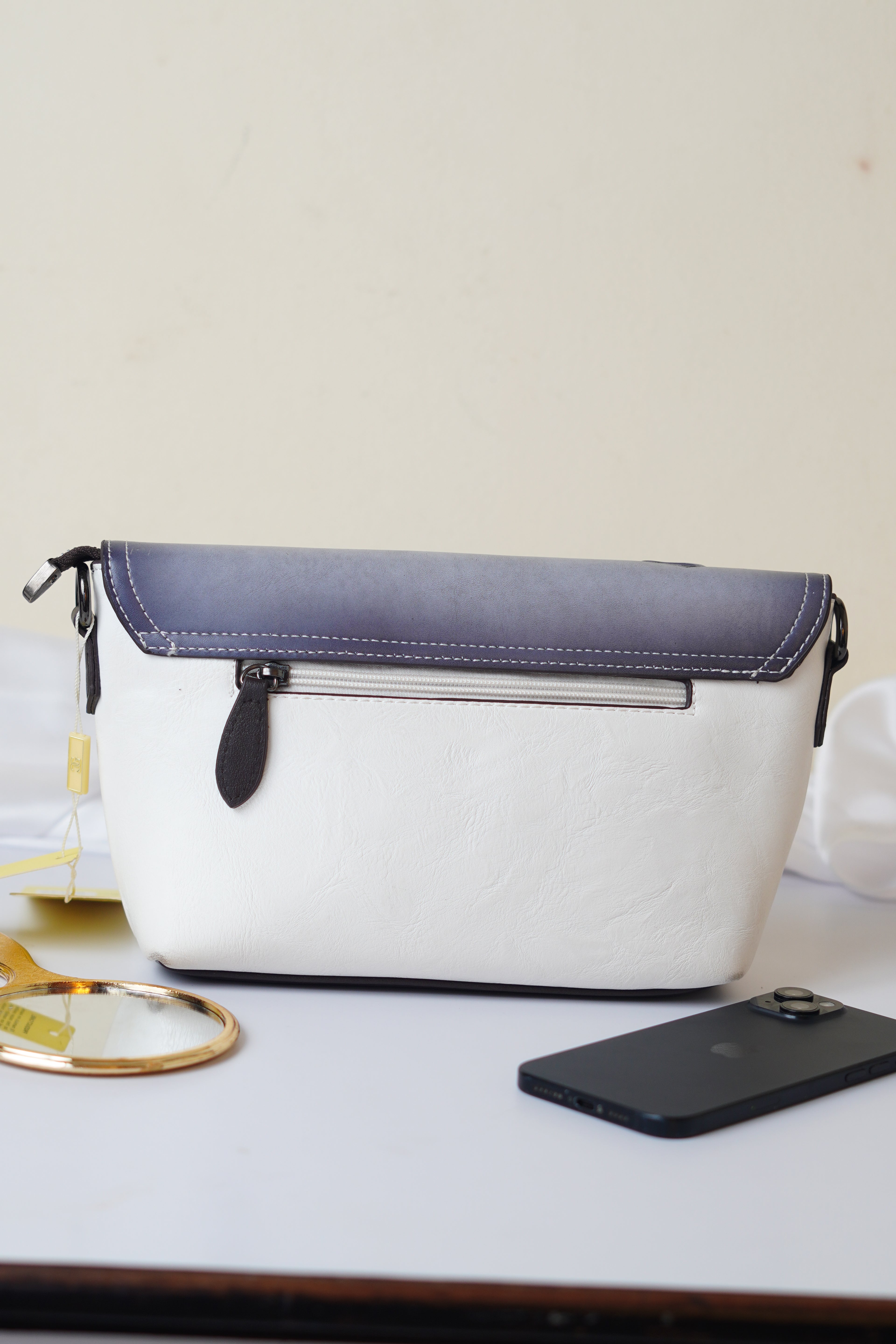 White & grey Sling bag
